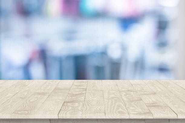 istock Rustic wooden table vintage style in perspective 974492582