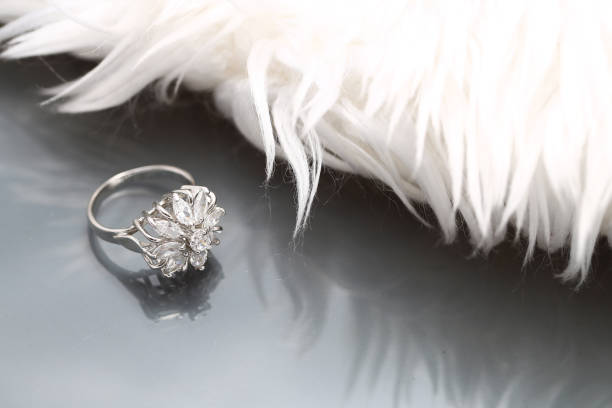istock Diamond flower ring , love symbol 974496230