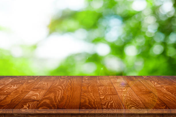 istock Wooden tabletop perspective for product placement 974501022