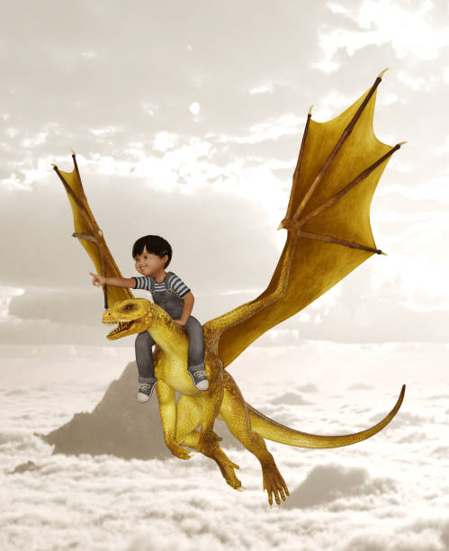 istock Boy riding the dragon 974522928