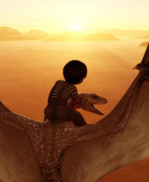 Boy riding the dragon