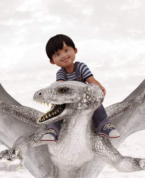 istock Boy riding the dragon 974523242