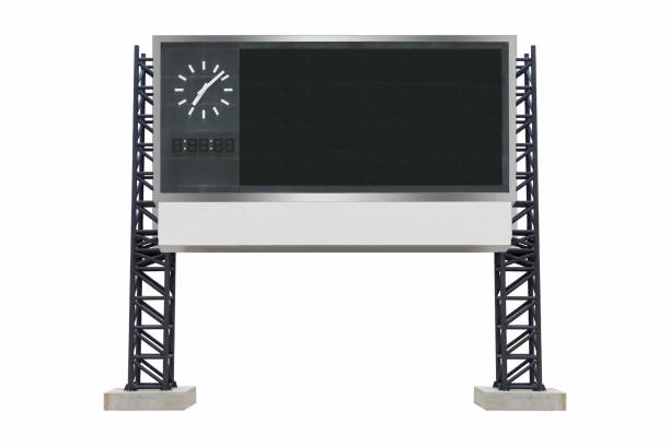 istock Medium center scoreboard stadium isolated on white background. use clipping path 974530360