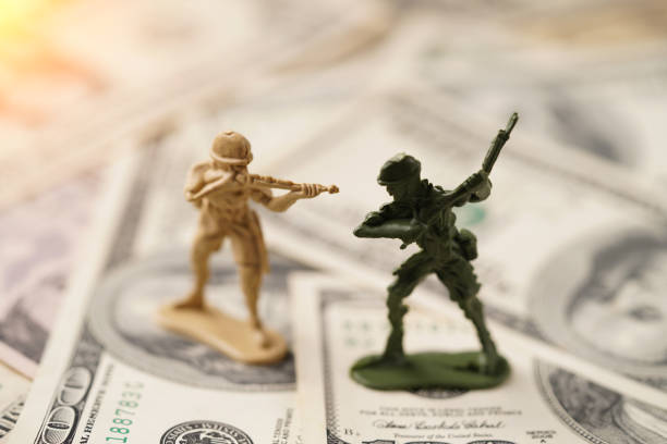trade war concept photo shallow focus