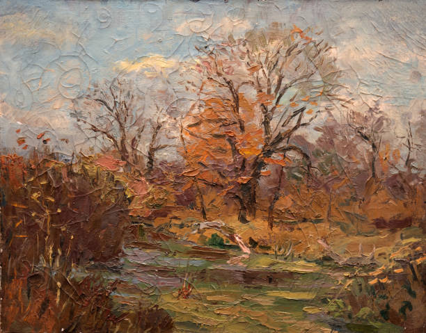 istock landscape, oil painting, hand made 974591504