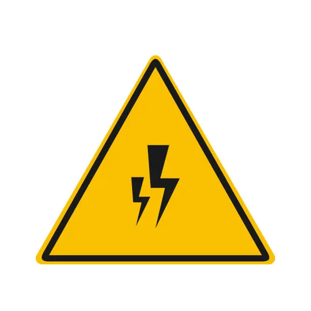 Vector illustration of electric warning vector sing