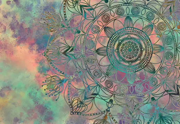 Photo of Abstract mandala graphic design background
