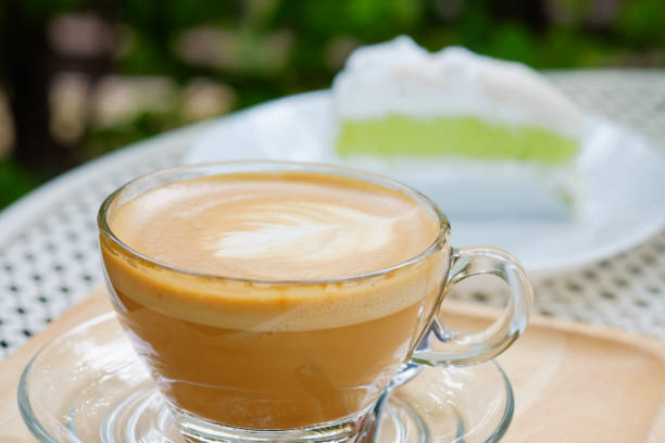 istock Coffee in clear cups and cakes 974633784