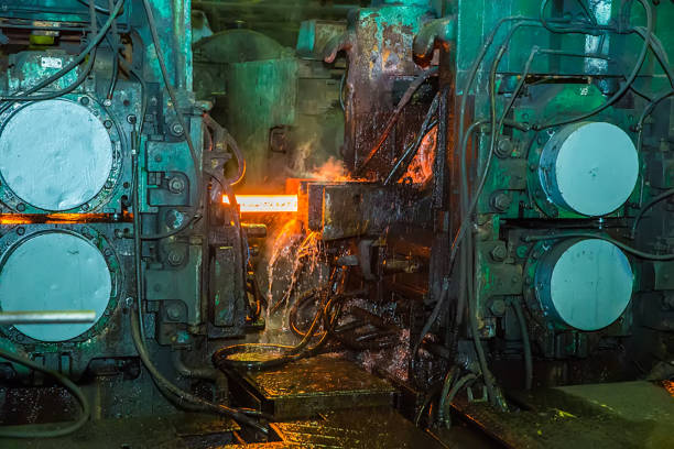 istock Continuous casting machine at the metallurgical plant 974637228