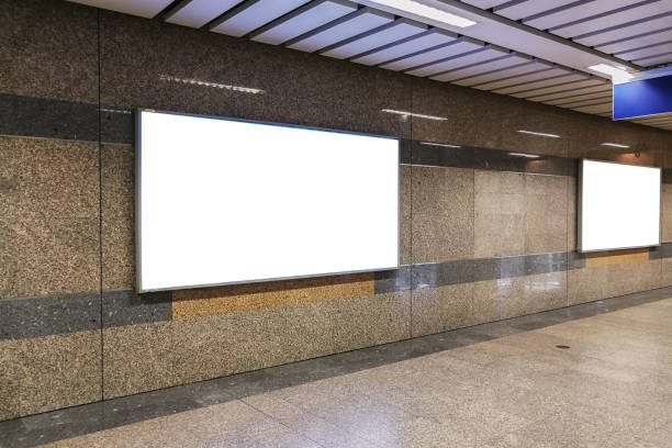 istock Blank billboard in subway. Useful for your advertising. 974644338