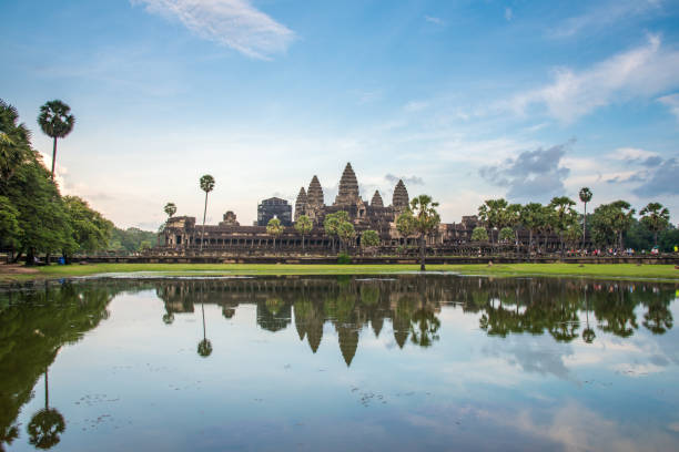 istock Reflection of an Angkor Wat in Siem Reap, Cambodia. 974650142