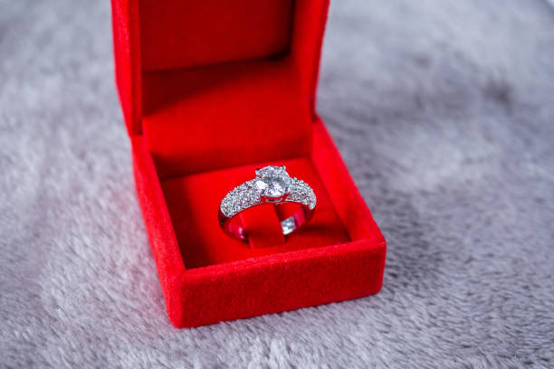 istock engagement wedding diamond ring in red jewelry gift box 974664090