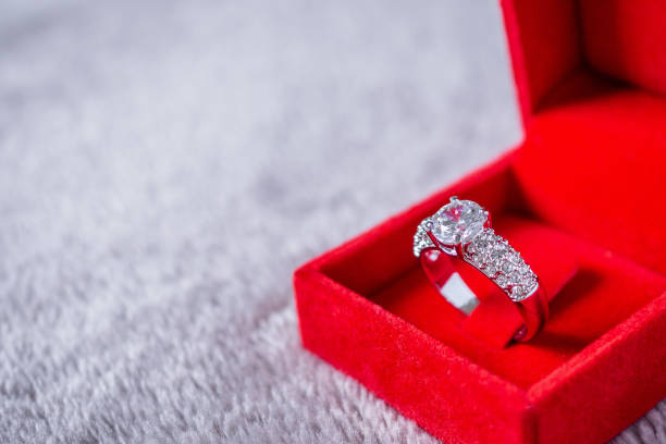 istock engagement wedding diamond ring in red jewelry gift box 974664098
