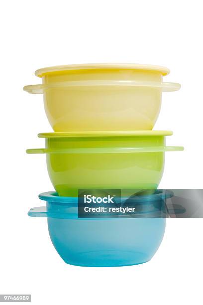 Plastic Food Containers Like Tupperware Stock Photo - Download Image Now - Plastic Container, Bowl, Empty