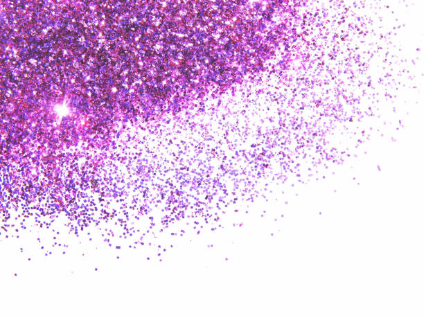 istock Purple glitter sparkles on white background 974676894