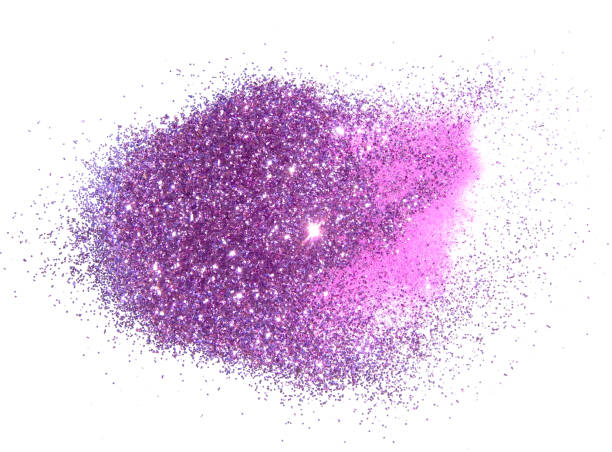 istock Purple glitter sparkles on white background 974676966