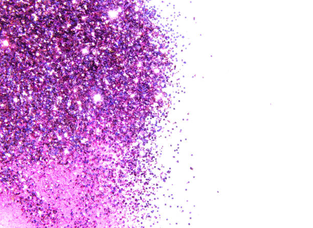 istock Purple glitter sparkles on white background 974677008