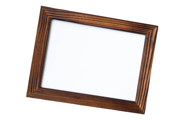 istock blank wood picture frame on white background 974680100