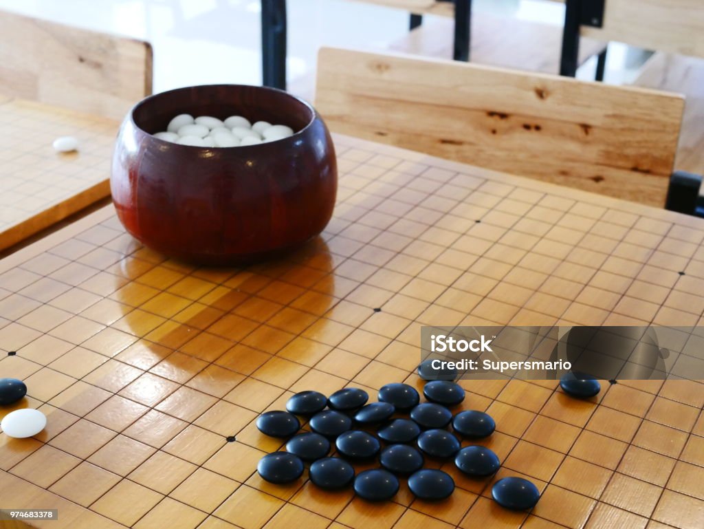 Go game board and pieces o - Board Game, Leisure Games, Manager, Strategy China - East Asia Stock Photo
