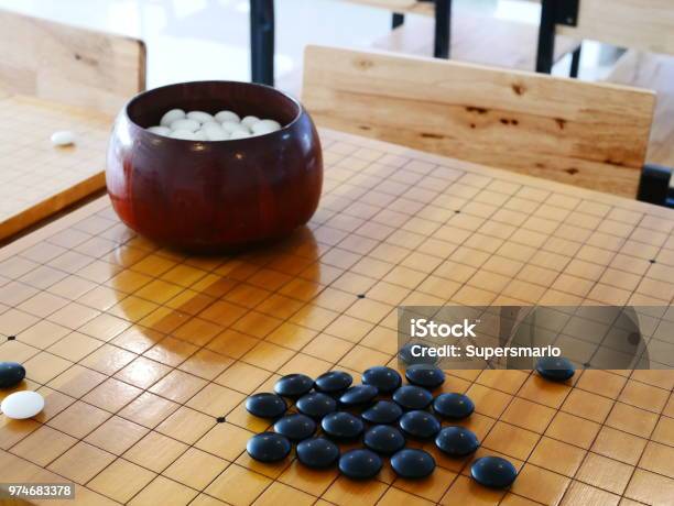 Go Game Board And Pieces Stock Photo - Download Image Now - China - East Asia, Go - Board Game, Leisure Games