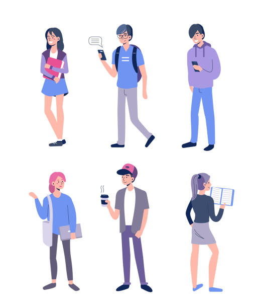 학생 - teenager child student social gathering stock illustrations