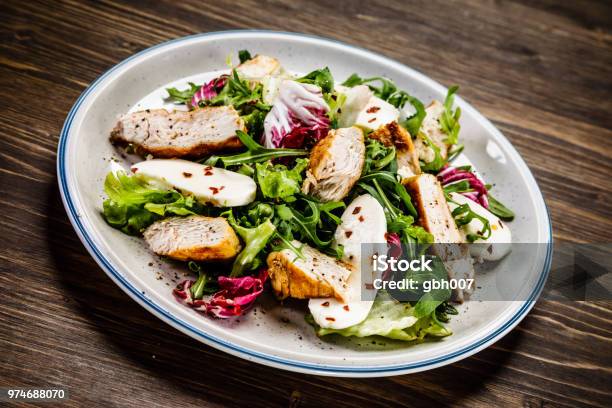 Caesar Salad Stock Photo - Download Image Now - Antipasto, Plate, Appetizer