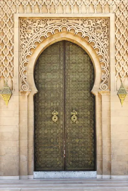 Photo of Arabic oriental styled door in Rabat