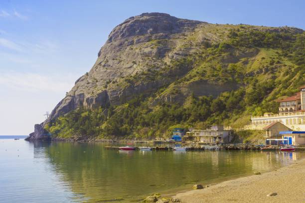 istock Mountain, overgrown with forest over the Bay.black sea coast 974698242