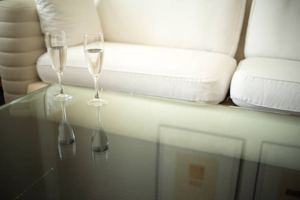 istock Luxury modern style hotel suite bedroom clean and ready for guests. 974698728