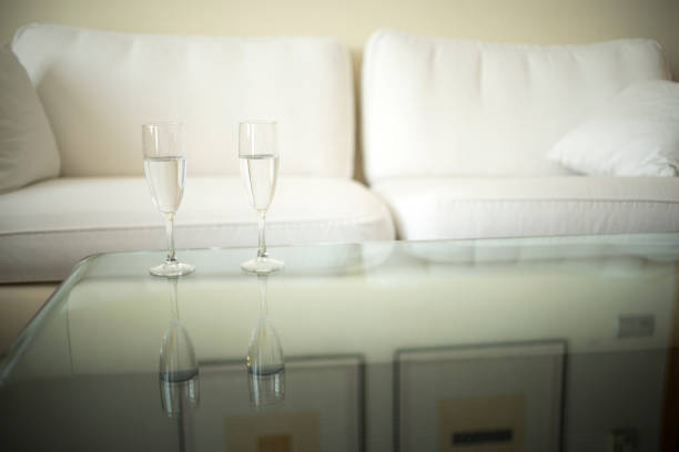 istock Luxury modern style hotel suite bedroom clean and ready for guests. 974698806