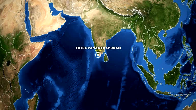 EARTH ZOOM IN MAP - INDIA THIRUVANANTHAPURAM