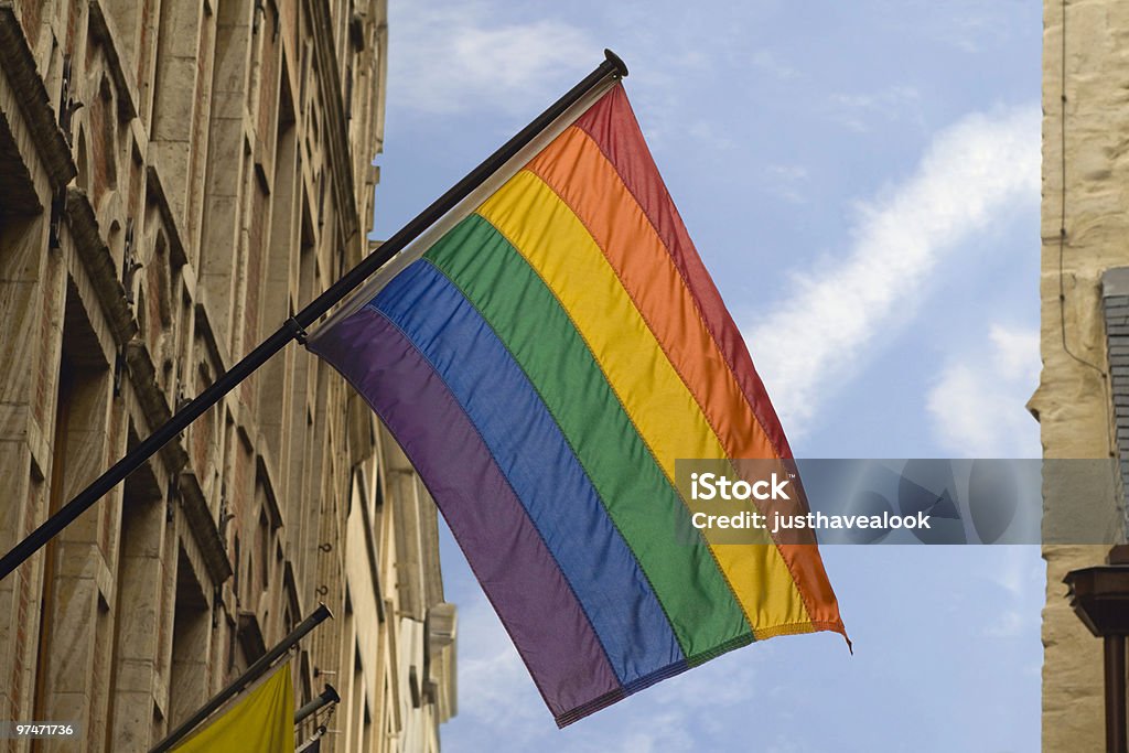 Bandeira de arco-íris - Royalty-free Azul Foto de stock