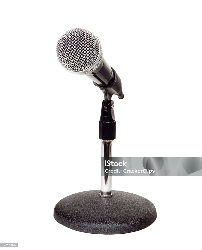 Microphone  White Background Stock Photo