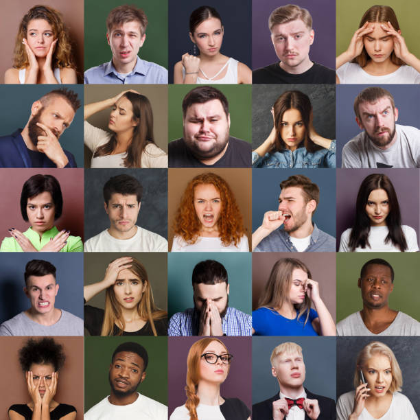 istock Diverse young people negative emotions set 974721506