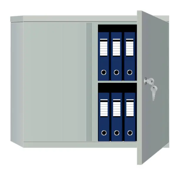 Vector illustration of Filing cabinet