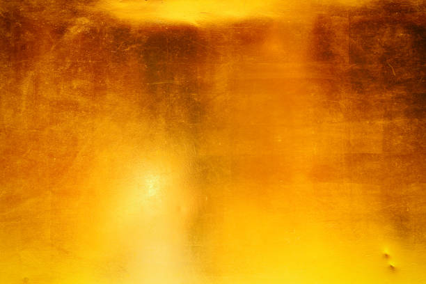 istock Dark gold polished metal texture 974728210