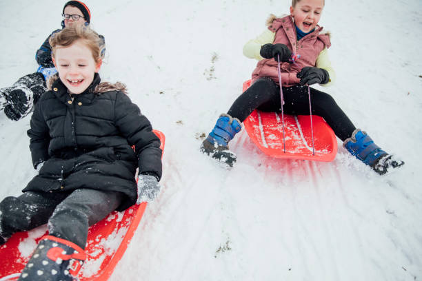 istock Children on Sleds in the Park 974739124