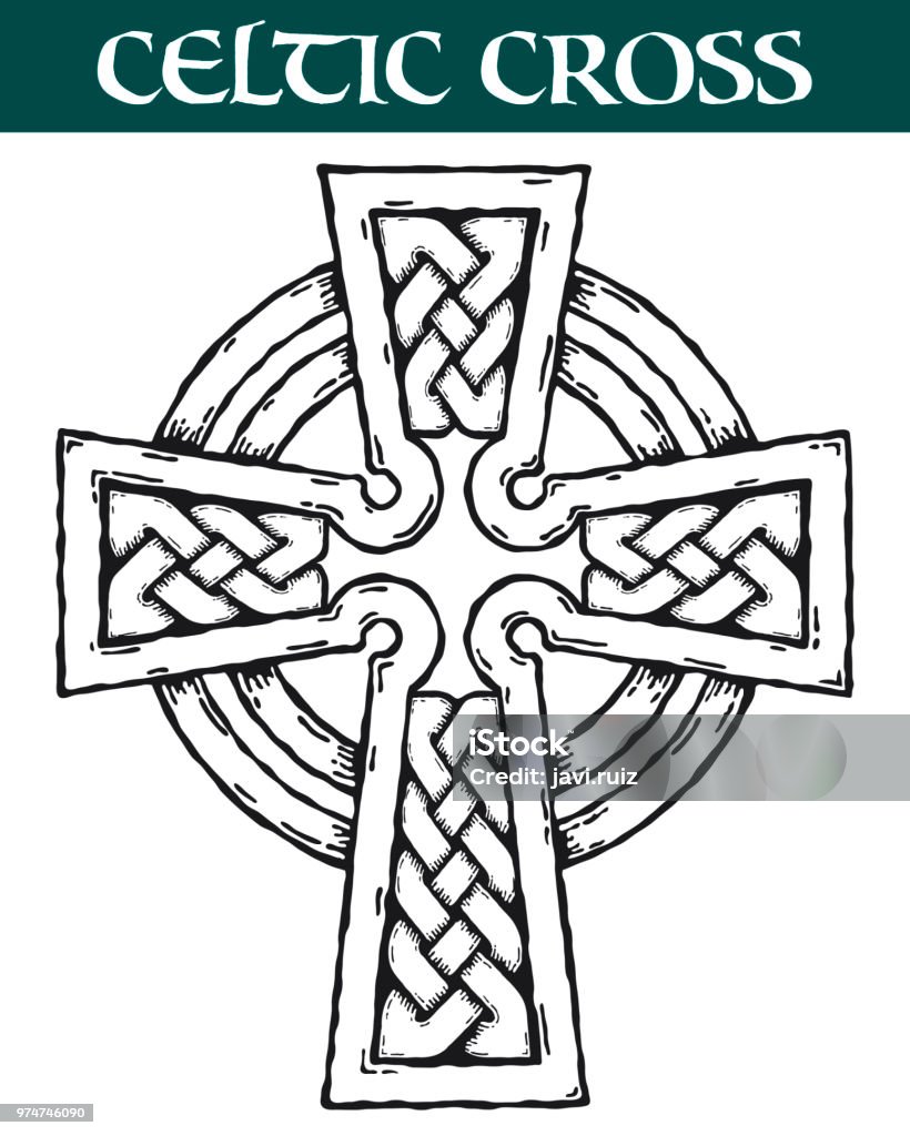 Celtic Cross Vector image of an ornate Celtic cross for use in tattoos or designs. Celtic Cross stock vector