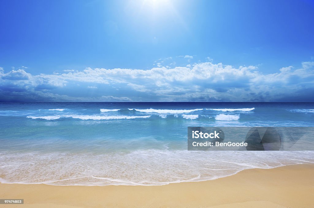 Paradise Beach Gorgeous Beach in Summertime Beach Stock Photo