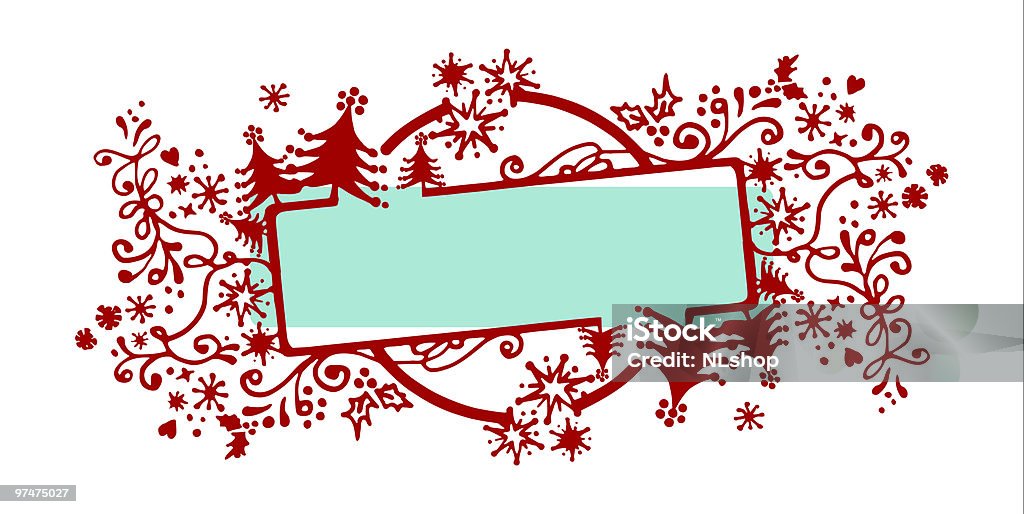 sketchy Christmas frame  Border - Frame stock vector