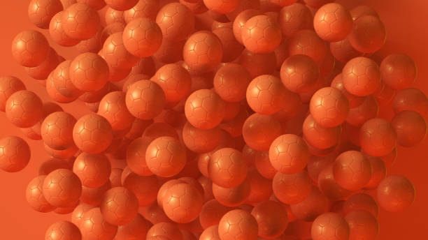 istock Orange Footballs Formed into a Sphere 974750726