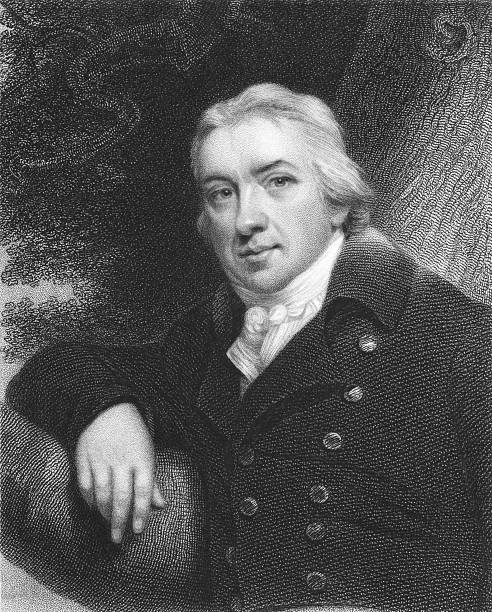 edward jenner - old fashioned image vertical color image stock illustrations