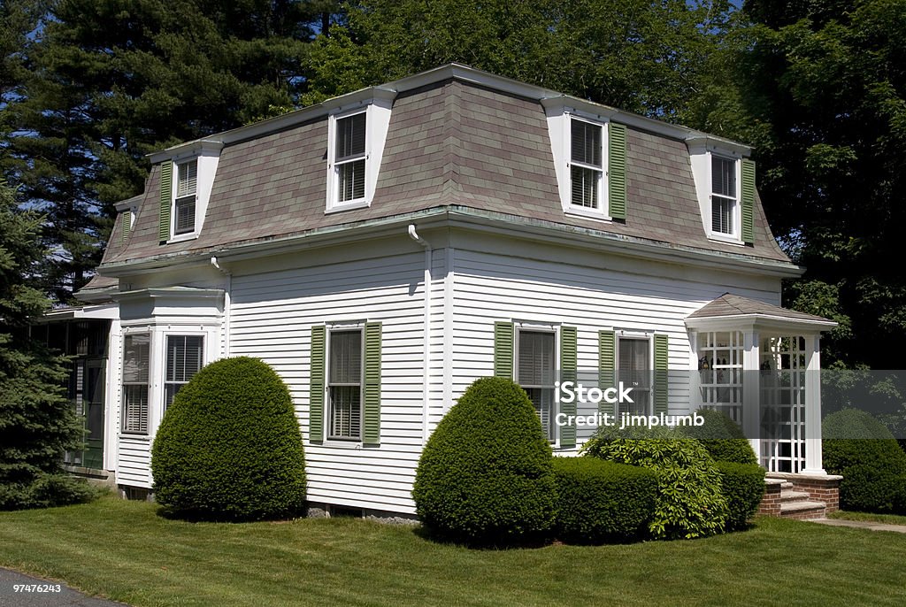 Edwardian Style House with a Mansard Roof  Architecture Stock Photo