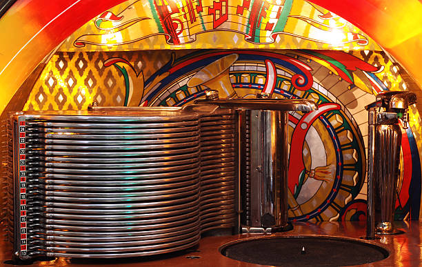 jukebox - 1960s style 1950s style record retro revival imagens e fotografias de stock