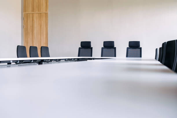 istock Table top with Seats Office boardroom Business meeting 974785488