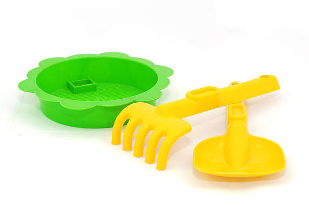 istock Yellow and green sandbox toys 97479045