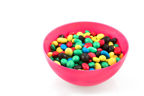 istock Pink bowl with chocolate candy bowls 97479106