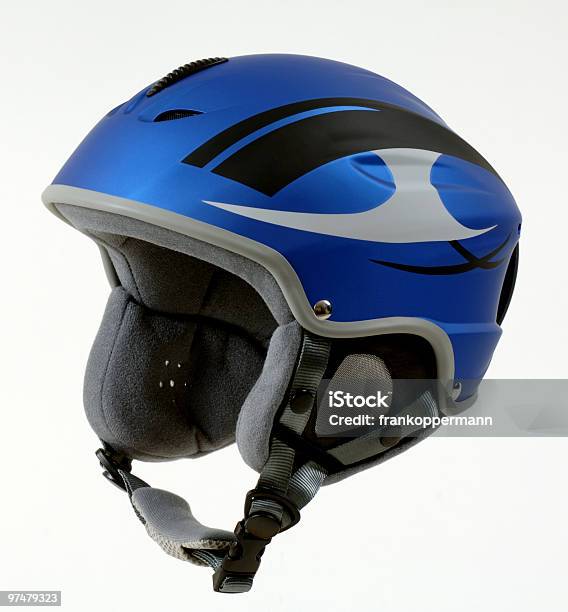 Fahrradhelm Foto de stock y más banco de imágenes de Casco de Ciclista - Casco de Ciclista, Fondo blanco, Azul