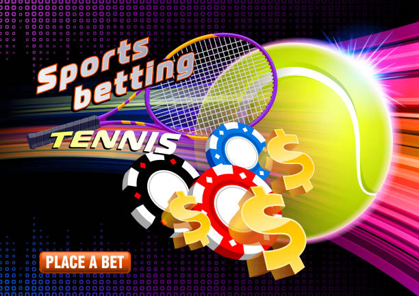 Sports betting tennis Sports betting tennis tennis online bookies stock illustrations