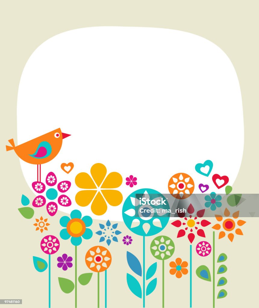 Поздравительная открытка фон - Векторная графика Весна роялти-фри